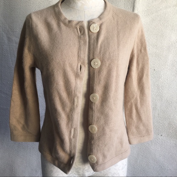 Vintage 90s Banana Republic Sweater Jacket S M Angora & Wool Cardigan - Picture 2 of 8